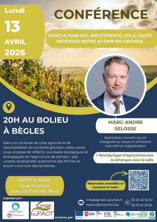 Affiche conférence Marc André Selosse 2026 nouveau qr code 1332 444